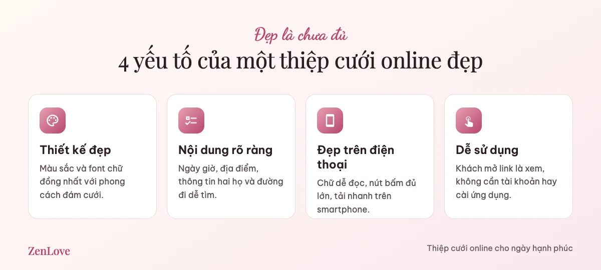4 yếu tố của một thiệp cưới online đẹp