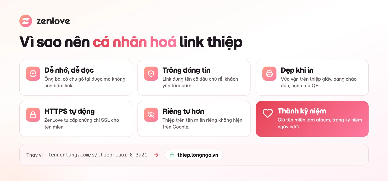 Lợi ích của tên miền riêng cho thiệp cưới online: dễ nhớ, đáng tin, mang thương hiệu riêng