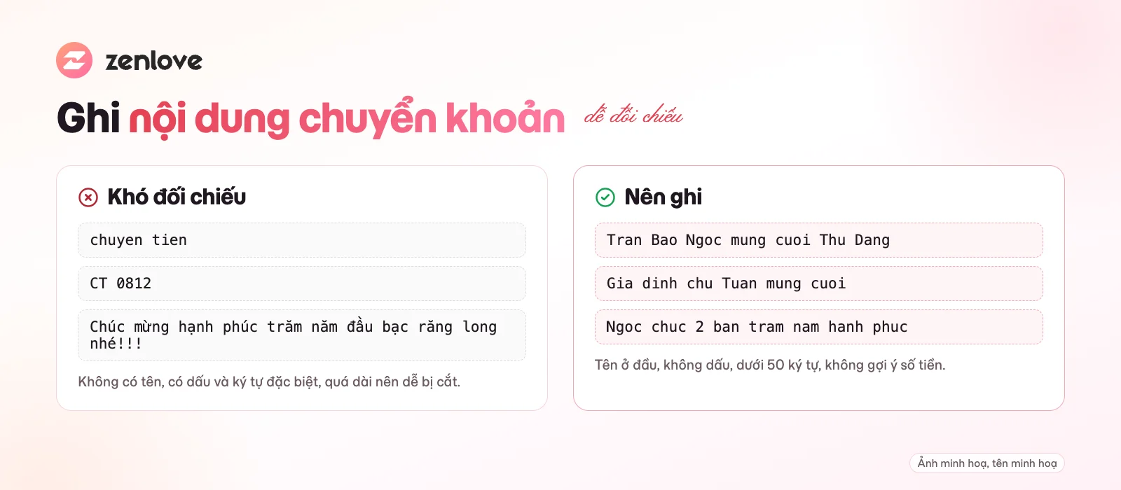 Cách ghi nội dung chuyển khoản mừng cưới: mẫu nên dùng và mẫu khó đối chiếu