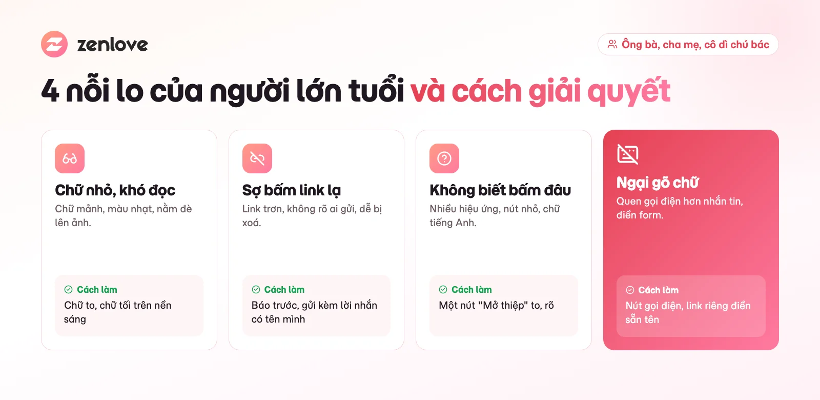 Thiệp mời đám cưới online cho người lớn tuổi: những nỗi lo thường gặp và cách giải quyết