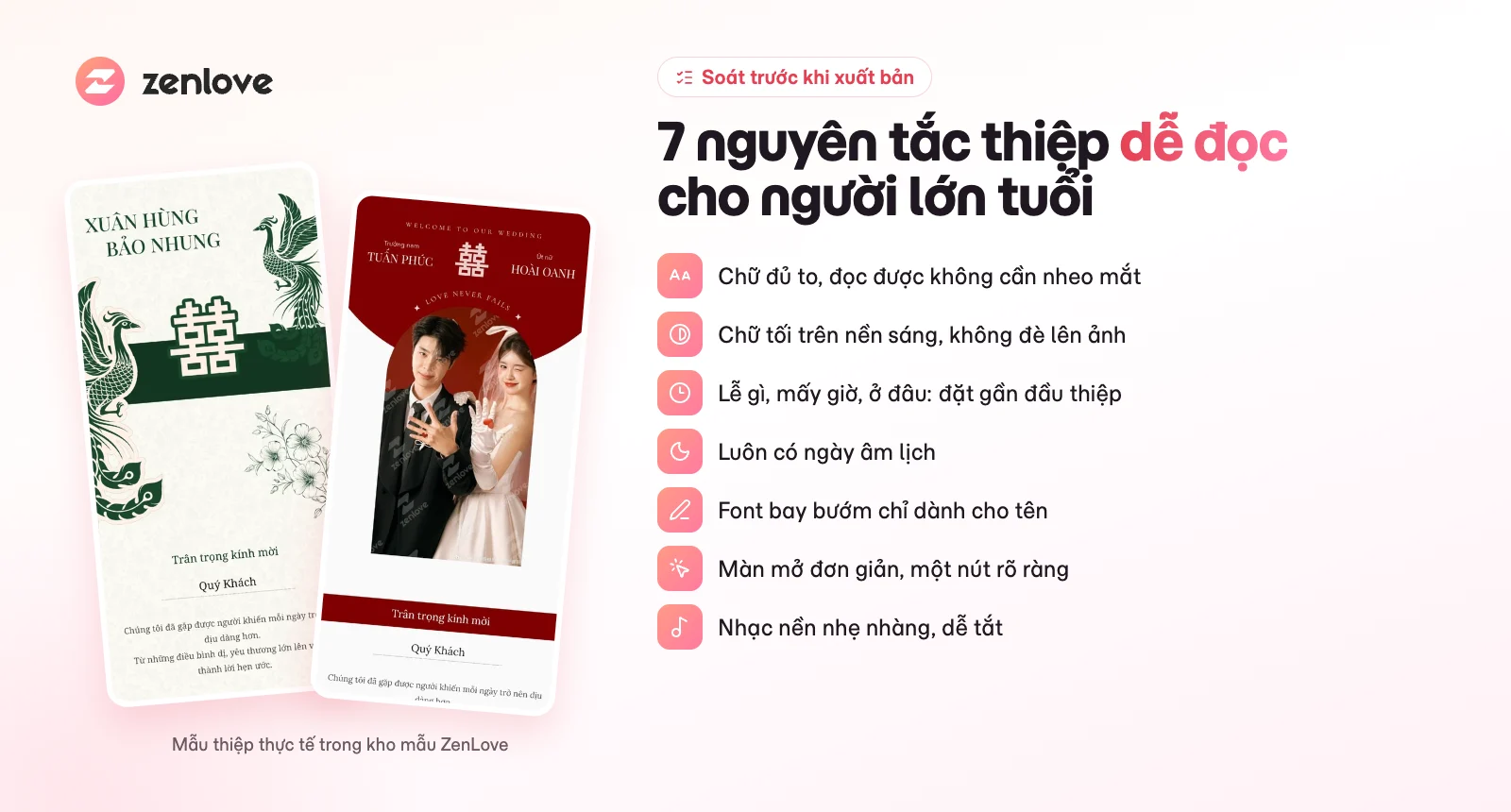 7 nguyên tắc thiết kế thiệp mời đám cưới online dễ đọc cho người lớn tuổi
