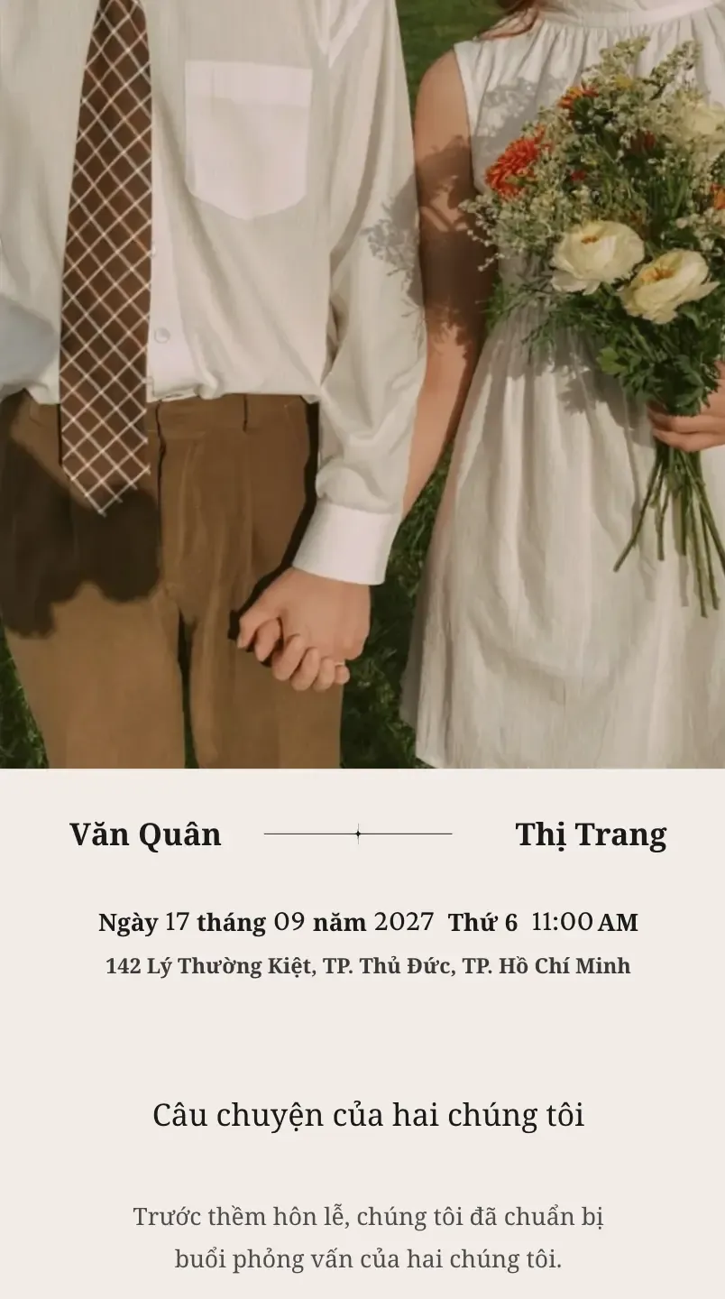Mẫu thiệp cưới Mộc Ấm
