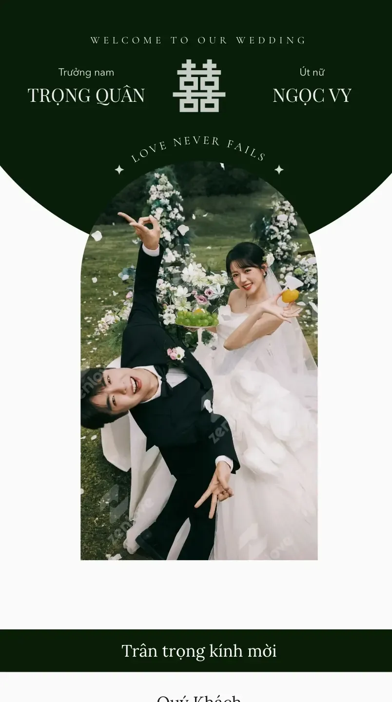 Mẫu thiệp cưới Song Hỷ - Thanh Ngọc