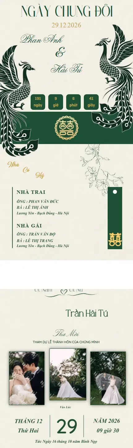 Mẫu thiệp cưới Thiệp Cưới 220 Pre