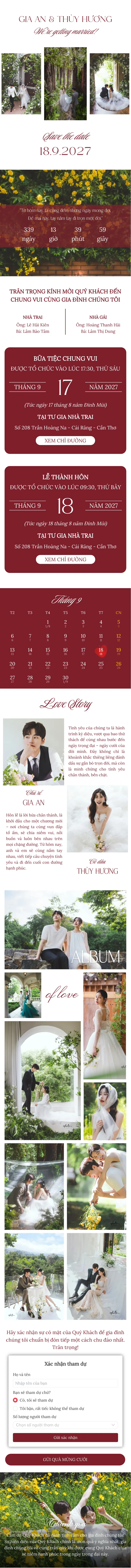 Mẫu thiệp cưới Crimson Elegance