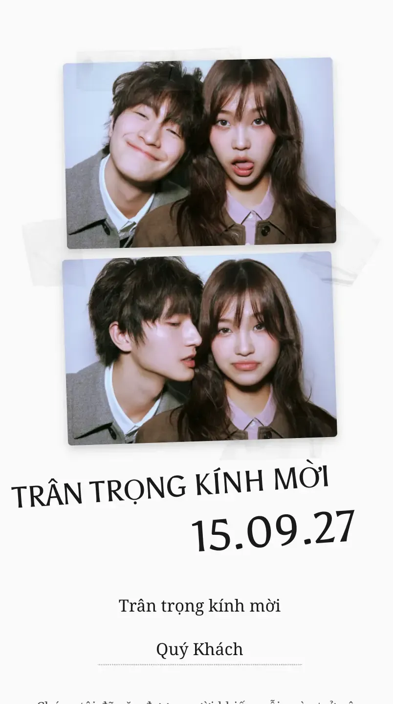 Mẫu thiệp cưới Nắng Lưu Yêu
