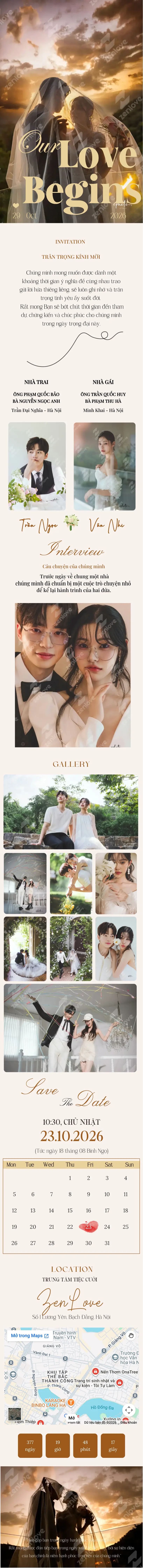 Mẫu thiệp cưới The Wedding Edit