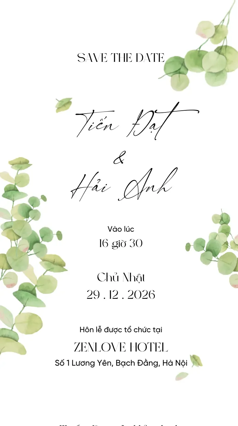 Mẫu thiệp cưới Thiệp Cưới 101 Premium