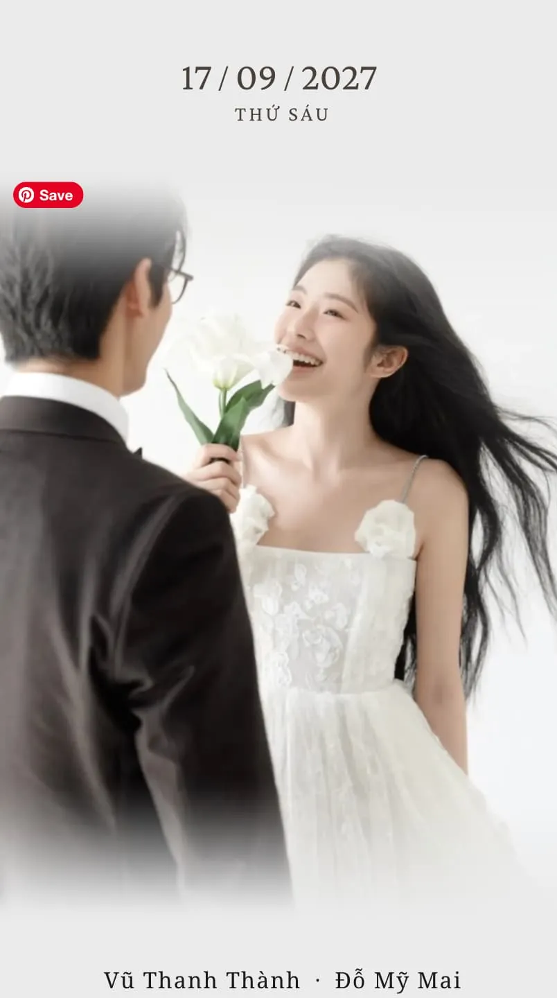 Mẫu thiệp cưới Nắng Trắng Ngời